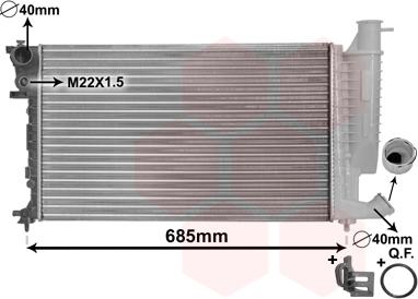 Van Wezel 09002155 - Radiators, Motora dzesēšanas sistēma www.autospares.lv