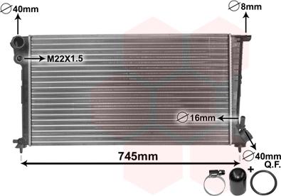 Van Wezel 09002153 - Radiators, Motora dzesēšanas sistēma www.autospares.lv