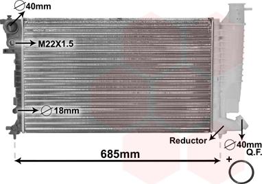 Van Wezel 09002136 - Radiators, Motora dzesēšanas sistēma www.autospares.lv