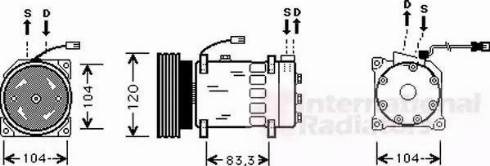 Van Wezel 0900K179 - Kompresors, Gaisa kond. sistēma www.autospares.lv