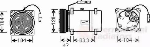 Van Wezel 0900K178 - Kompresors, Gaisa kond. sistēma www.autospares.lv