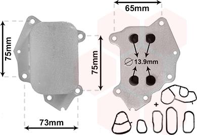 Van Wezel 09013700 - Eļļas radiators, Motoreļļa www.autospares.lv