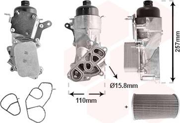 Van Wezel 09013729 - Eļļas radiators, Motoreļļa www.autospares.lv