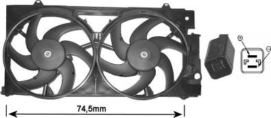 Van Wezel 0903749 - Ventilators, Motora dzesēšanas sistēma www.autospares.lv