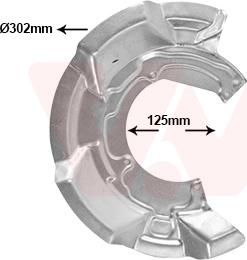 Van Wezel 0506371 - Dubļu sargs, Bremžu disks www.autospares.lv