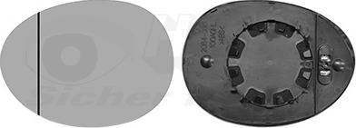 Van Wezel 0518837 - Spoguļstikls, Ārējais atpakaļskata spogulis www.autospares.lv