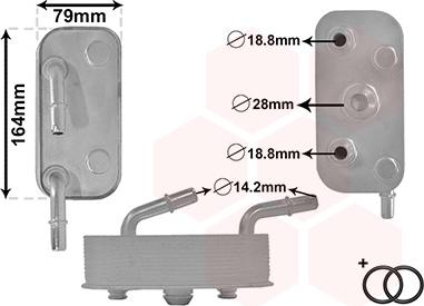 Van Wezel 06003559 - Eļļas radiators, Automātiskā pārnesumkārba www.autospares.lv