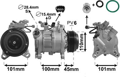 Van Wezel 0600K499 - Kompresors, Gaisa kond. sistēma www.autospares.lv