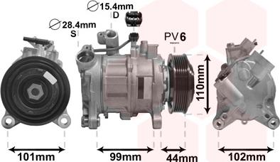 Van Wezel 0600K498 - Kompresors, Gaisa kond. sistēma www.autospares.lv