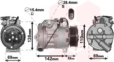 Van Wezel 0600K442 - Kompresors, Gaisa kond. sistēma www.autospares.lv