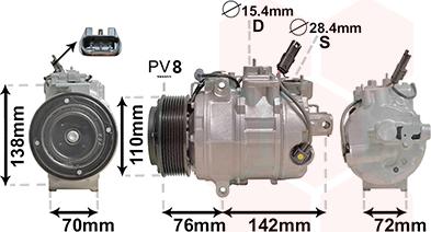 Van Wezel 0600K419 - Kompresors, Gaisa kond. sistēma autospares.lv