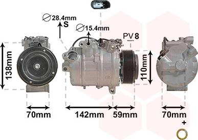 Van Wezel 0600K418 - Kompresors, Gaisa kond. sistēma www.autospares.lv