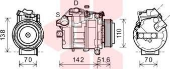 Van Wezel 0600K427 - Kompresors, Gaisa kond. sistēma www.autospares.lv