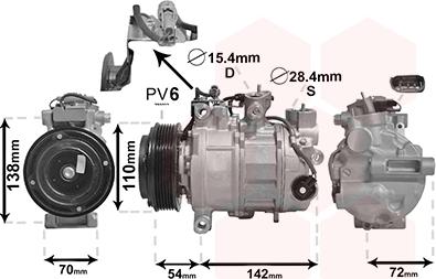 Van Wezel 0600K551 - Kompresors, Gaisa kond. sistēma www.autospares.lv