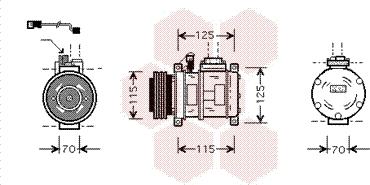 Van Wezel 0600K066 - Kompresors, Gaisa kond. sistēma www.autospares.lv