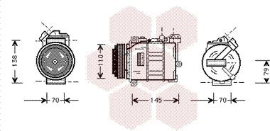 Van Wezel 0600K015 - Kompresors, Gaisa kond. sistēma www.autospares.lv