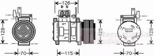 Van Wezel 0600K073 - Kompresors, Gaisa kond. sistēma autospares.lv