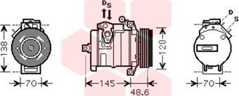 Van Wezel 0600K345 - Kompresors, Gaisa kond. sistēma www.autospares.lv