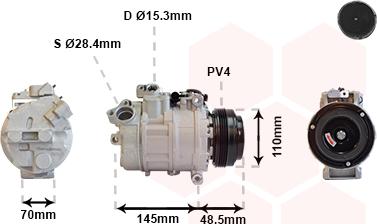 Van Wezel 0600K309 - Kompresors, Gaisa kond. sistēma www.autospares.lv