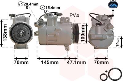 Van Wezel 0600K306 - Kompresors, Gaisa kond. sistēma www.autospares.lv