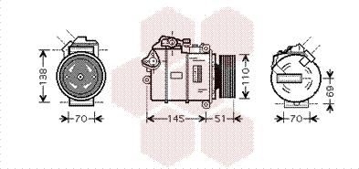 Van Wezel 0600K384 - Kompresors, Gaisa kond. sistēma www.autospares.lv