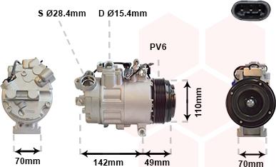 Van Wezel 0600K387 - Kompresors, Gaisa kond. sistēma www.autospares.lv