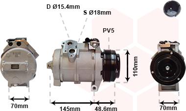 Van Wezel 0600K334 - Kompresors, Gaisa kond. sistēma www.autospares.lv