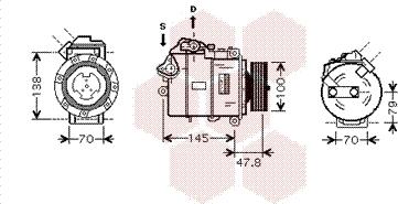 Van Wezel 0600K331 - Kompresors, Gaisa kond. sistēma www.autospares.lv