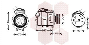 Van Wezel 0600K328 - Kompresors, Gaisa kond. sistēma www.autospares.lv