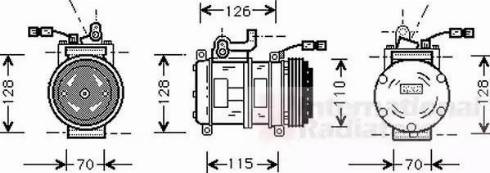 Van Wezel 0600K231 - Kompresors, Gaisa kond. sistēma www.autospares.lv