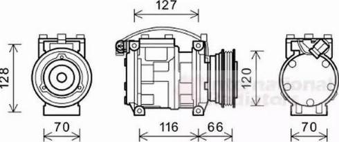 Van Wezel 0600K232 - Kompresors, Gaisa kond. sistēma www.autospares.lv