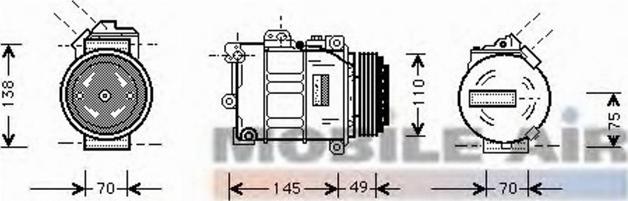 Van Wezel 0600K237 - Kompresors, Gaisa kond. sistēma www.autospares.lv