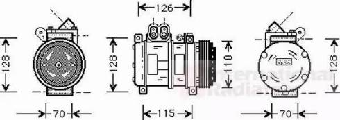 Van Wezel 0600K229 - Kompresors, Gaisa kond. sistēma www.autospares.lv