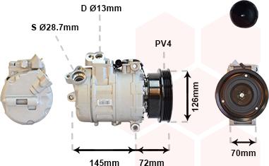 Van Wezel 0600K226 - Kompresors, Gaisa kond. sistēma www.autospares.lv