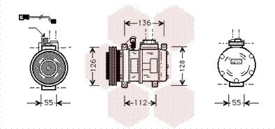 Van Wezel 0600K228 - Kompresors, Gaisa kond. sistēma www.autospares.lv