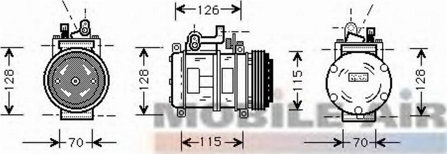 Van Wezel 0600K227 - Kompresors, Gaisa kond. sistēma www.autospares.lv