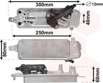 Van Wezel 06013708 - Eļļas radiators, Automātiskā pārnesumkārba www.autospares.lv