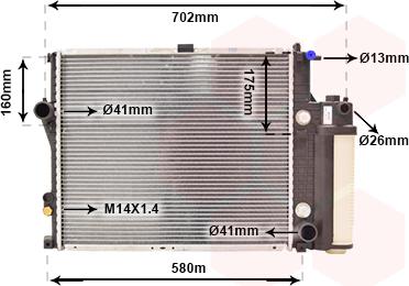 Van Wezel 06012711 - Radiators, Motora dzesēšanas sistēma www.autospares.lv