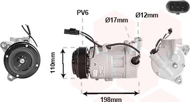 Van Wezel 0601K704 - Kompresors, Gaisa kond. sistēma www.autospares.lv