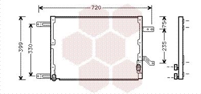 Van Wezel 01005080 - Kondensators, Gaisa kond. sistēma www.autospares.lv