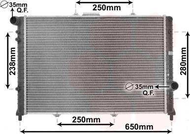 Van Wezel 01002091 - Radiators, Motora dzesēšanas sistēma www.autospares.lv