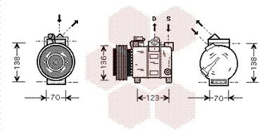 Van Wezel 0100K016 - Kompresors, Gaisa kond. sistēma www.autospares.lv