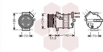 Van Wezel 0100K112 - Kompresors, Gaisa kond. sistēma www.autospares.lv