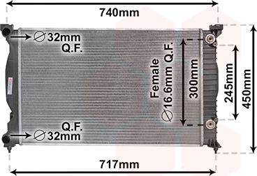 Van Wezel 03002241 - Радиатор, охлаждение двигателя www.autospares.lv