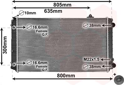 Van Wezel 03002252 - Radiator, engine cooling www.autospares.lv