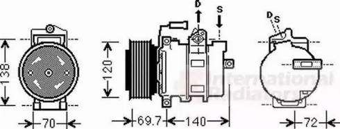 Van Wezel 0300K312 - Kompresors, Gaisa kond. sistēma www.autospares.lv