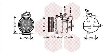 Van Wezel 0300K267 - Kompresors, Gaisa kond. sistēma www.autospares.lv