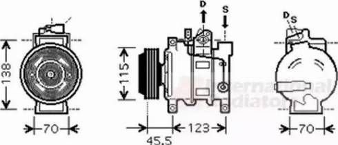 Van Wezel 0300K281 - Kompresors, Gaisa kond. sistēma www.autospares.lv