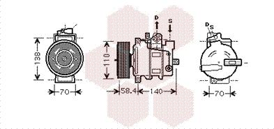 Van Wezel 0300K274 - Kompresors, Gaisa kond. sistēma www.autospares.lv