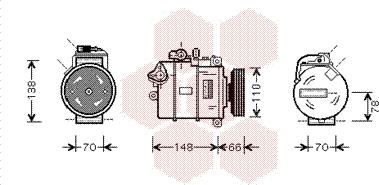 Van Wezel 0300K275 - Kompresors, Gaisa kond. sistēma autospares.lv